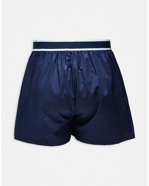 Lacoste – 3er-pack gewebte boxershorts in Blue für Herren