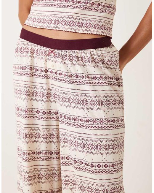 ASOS Natural Mix & Match Pyjama Trouser