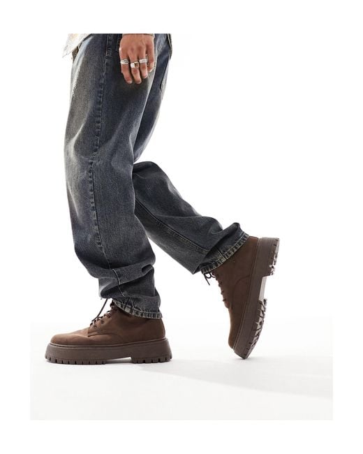 ASOS Lace Up Boot in Black for Men Lyst