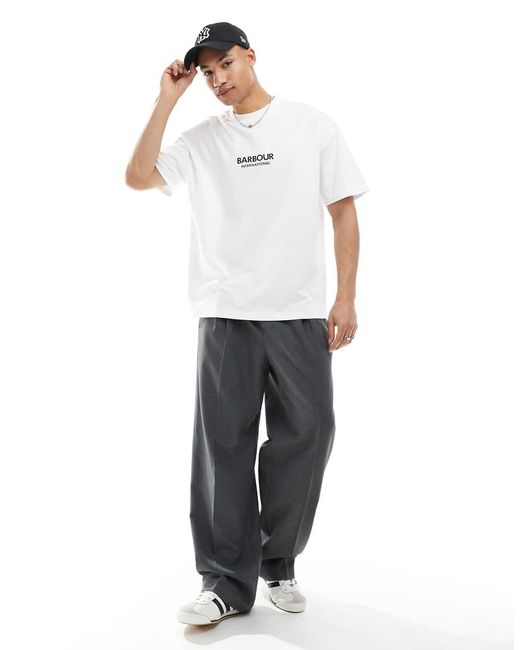 Camiseta Blanca Extragrande Formula Exclusiva En Asos De Barbour de hombre de color White
