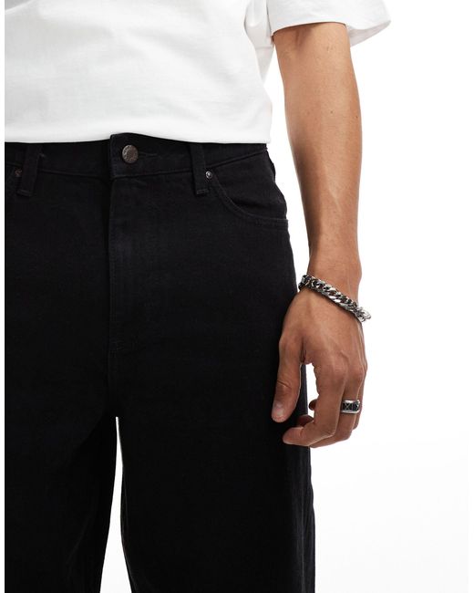 Jeans ampi neri con baffature di ASOS in White da Uomo