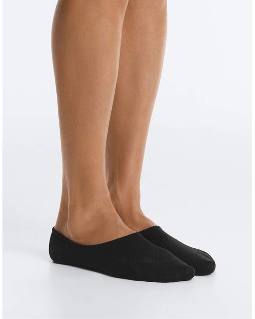 Oysho Gray 3-Pack High-Cut Polyamide Blend Invisible Trainer Socks