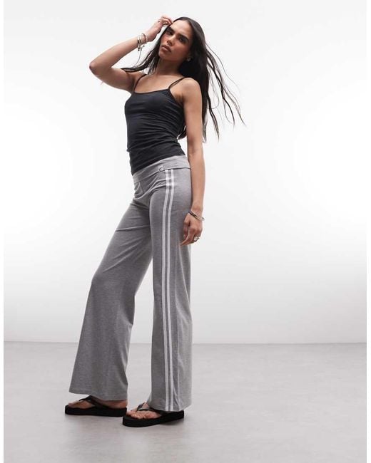 Collusion Blue Low Rise Flared Track Pants