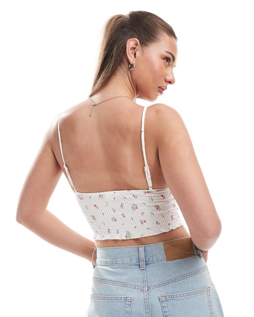 Cotton On Blue Cotton on – chloe – gesmoktes camisole
