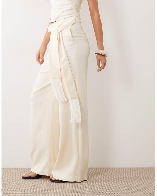 Mango Natural Newyork Tailored Relaxed Trouser Co-ord