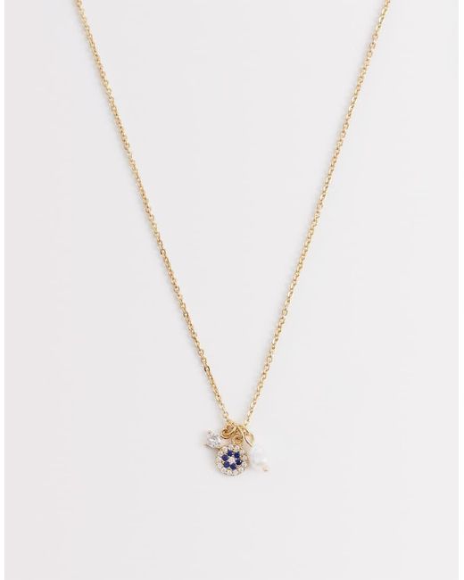 ALDO White Eyesilie Crystal Evil Eye Necklace