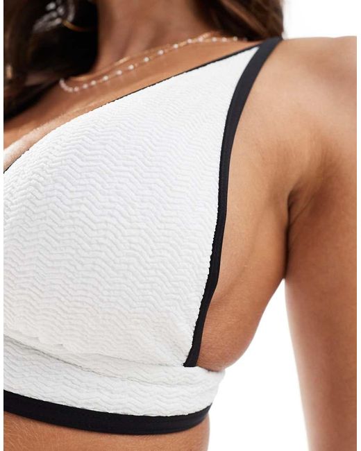 Vero Moda Bikinitopje Met Textuur En Biezen in het White