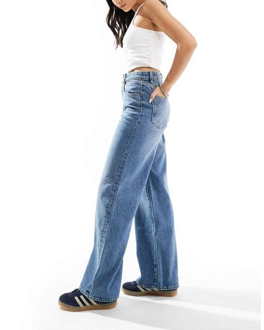 ONLY Blue Hope High Waisted Wide Leg Jeans