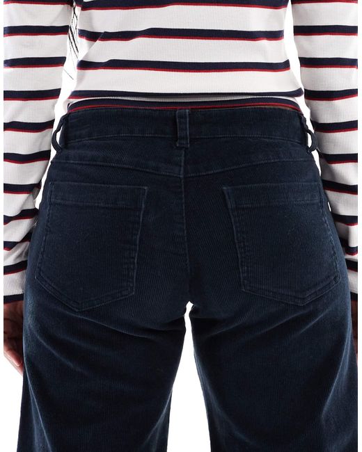 Cotton On Blue Low Rise Straight Cord Jean