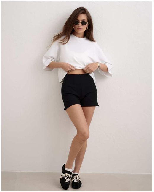 Aim'n White Luxe Mini Shorts