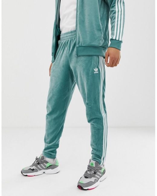 adidas Originals Velour Track Sweatpants Green for Men | Lyst Canada