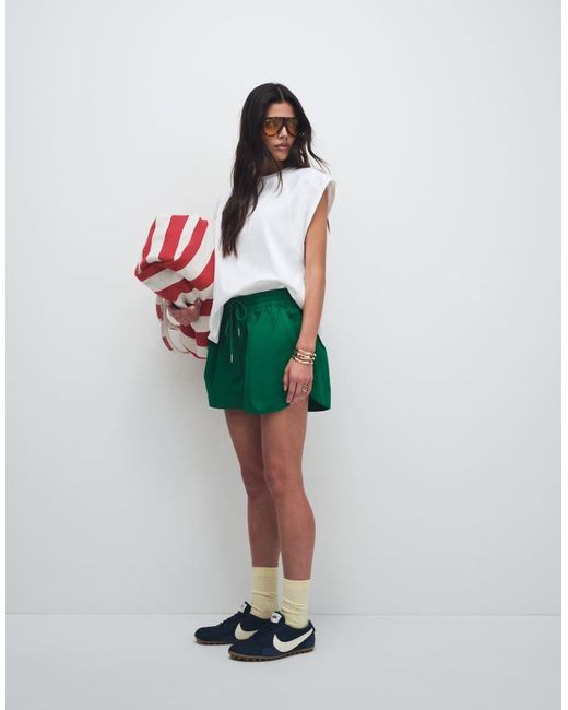 ASOS Oversized Paper-Touch Short in het White