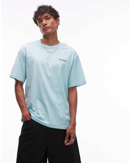 Dickies Blue Desert Crest Western Back Print T-shirt