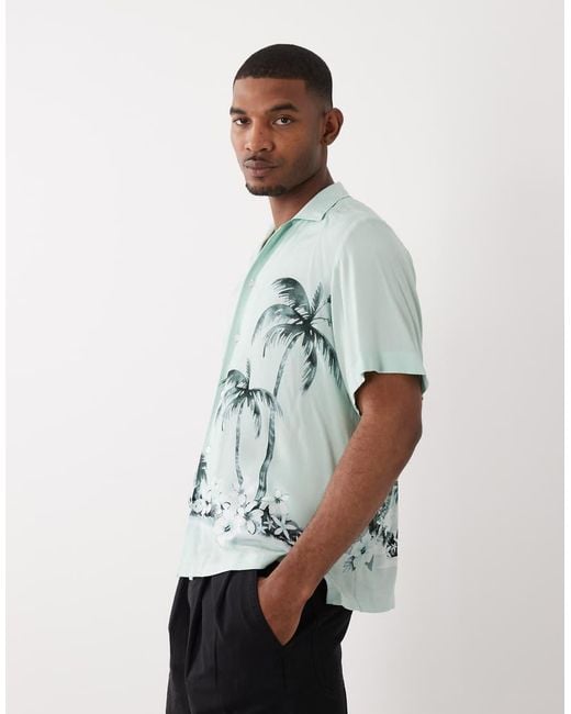 Boss Green Hugo Boss Short Sleeve Printed Button Up Shirt for men