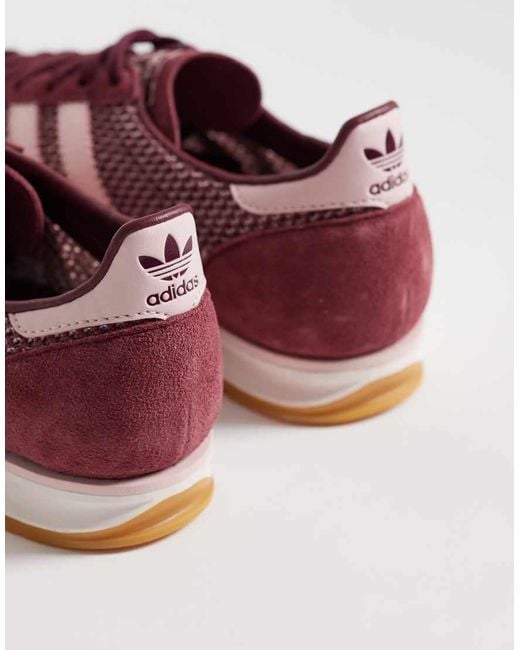 Adidas Originals Purple Sl 72 Woven Crochet Trainers