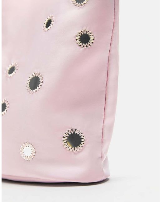 Pull&Bear Pink Shoulder Bag With Mirror Detail