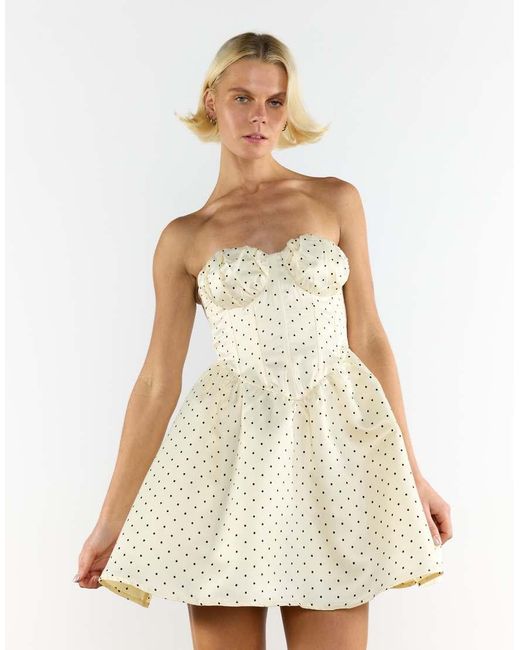 Collective The Label White Bandeau Boned Mini Dress