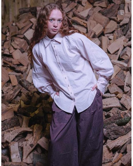 Muse Assembly Purple Oversized Erin Shirt