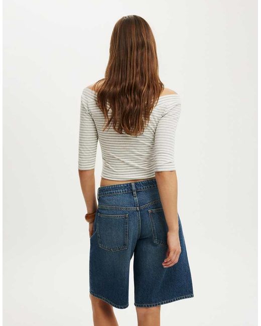 Cotton On Blue Baggy Denim Short