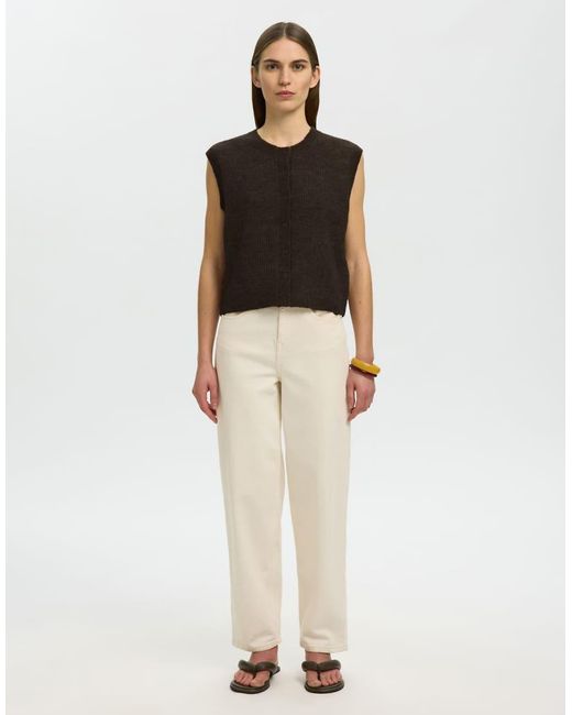 SELECTED Black Knitted Vest