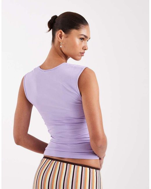 JJXX White Square Neck Top