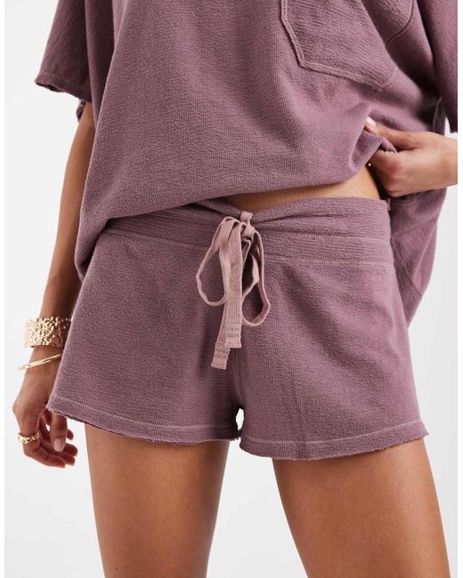 Free People Purple Intimately Fp Staycation Sleep Shorts