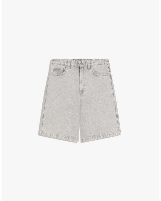 Bershka Gray baggy Denim Shorts