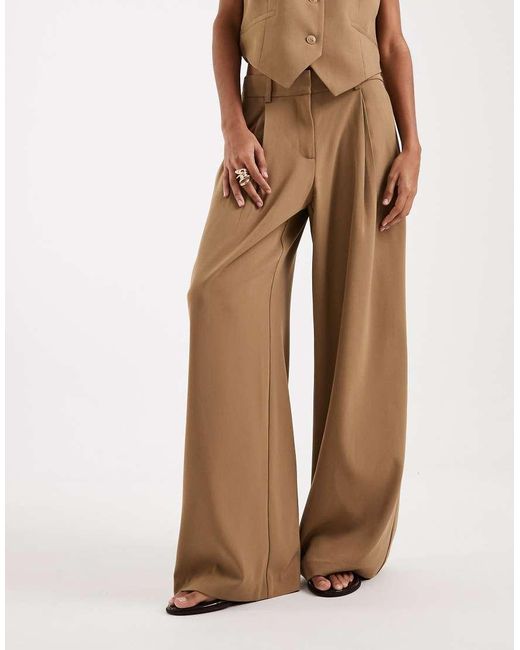 Vero Moda Natural Wide Leg Tailored Trouser Mix & Match Co-Ord