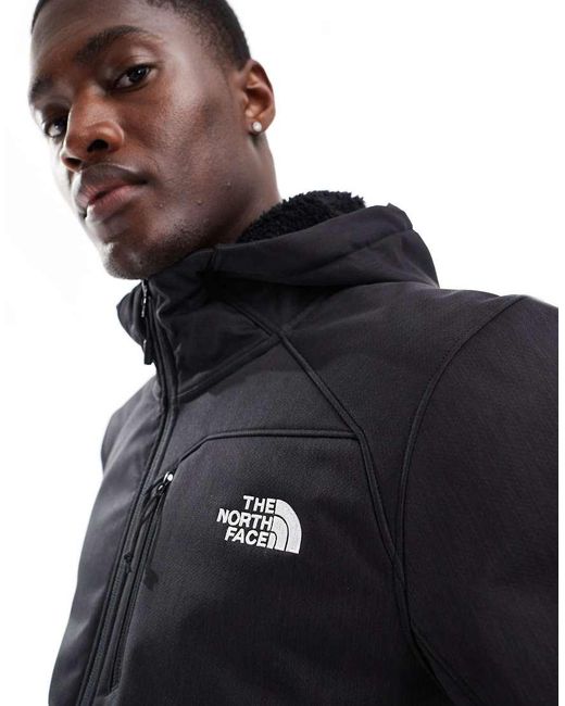 The North Face Black Quest Hooded Softshell Jacket for men