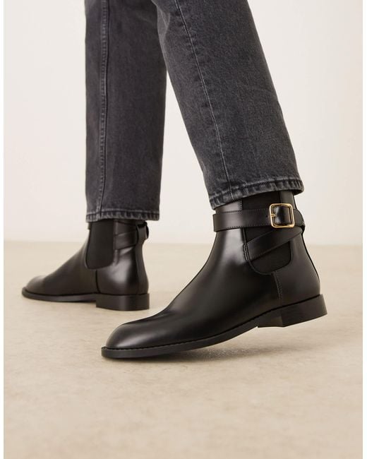 Mango Black Ankle Boot With Buckle