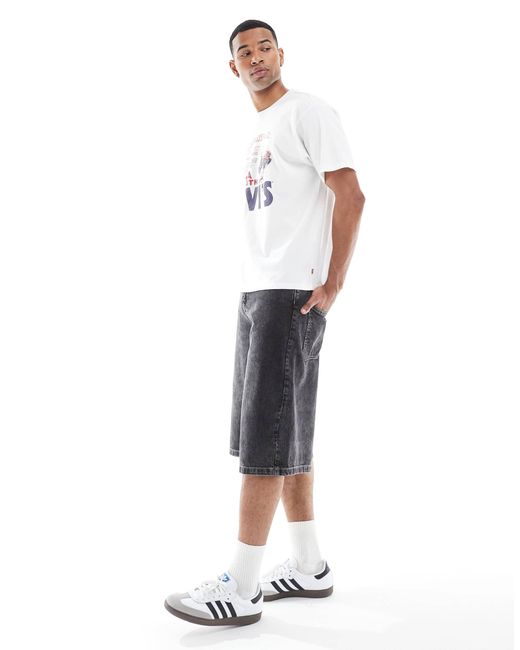 ASOS White Longer Length Denim Jort for men