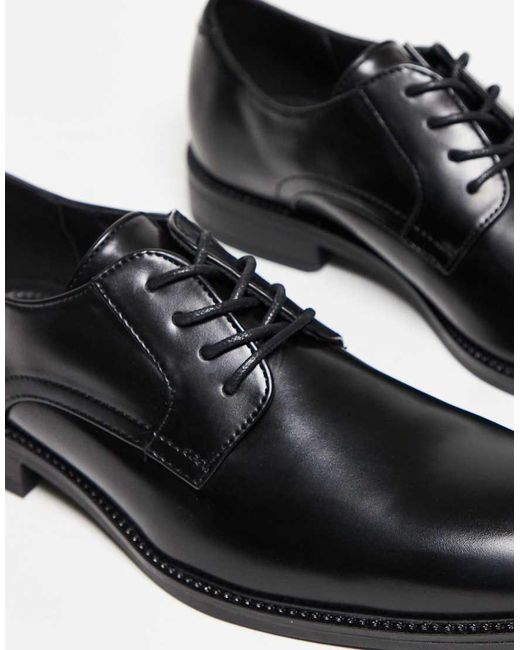 ASOS Black Smart Lace Up Derby Shoes for men