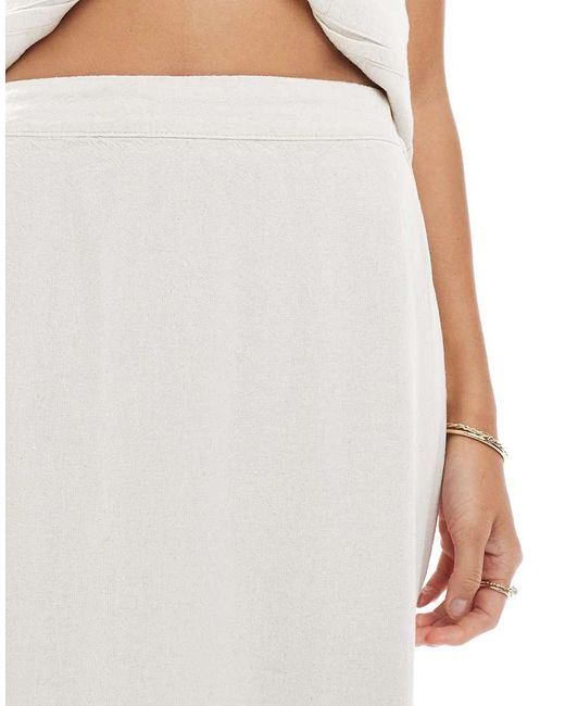 Minifalda De Sastre Larga Color Crema De (Parte De Un Conjunto)-Blanco Vero Moda de color White