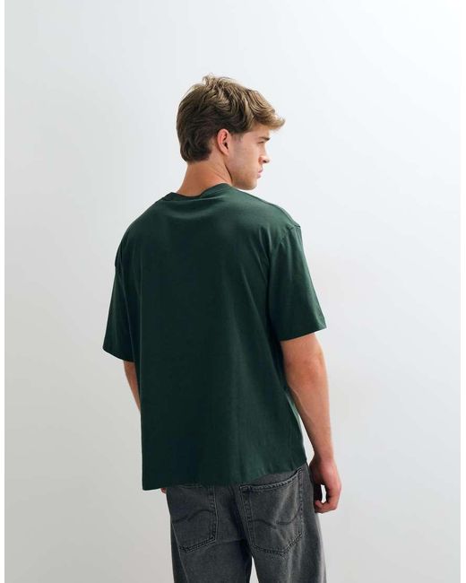 Timberland Green Short Sleeves Tee (Relaxed) for men