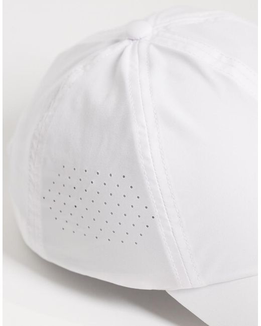 4505 White Quick Dry Performance Adjustable Running Cap