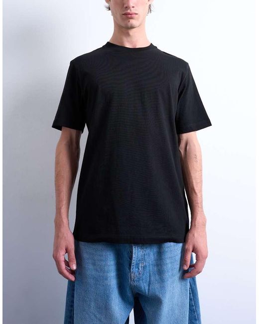 Topman Black 5 Pack Classic Fit T-shirt for men