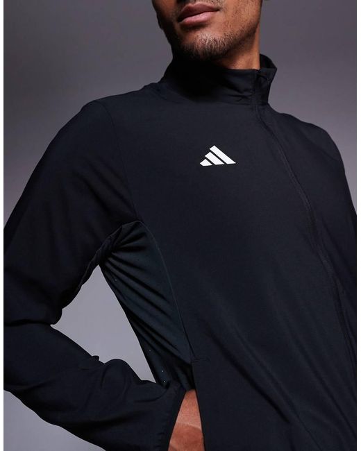 Adidas Originals Gray Adidas Running Adizero Jacket for men