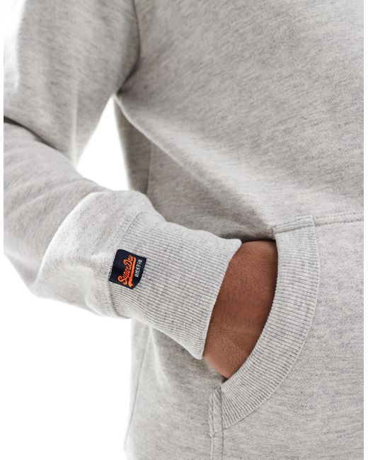 Essential - sweat à capuche avec logo - universitaire Superdry pour homme en coloris Gray