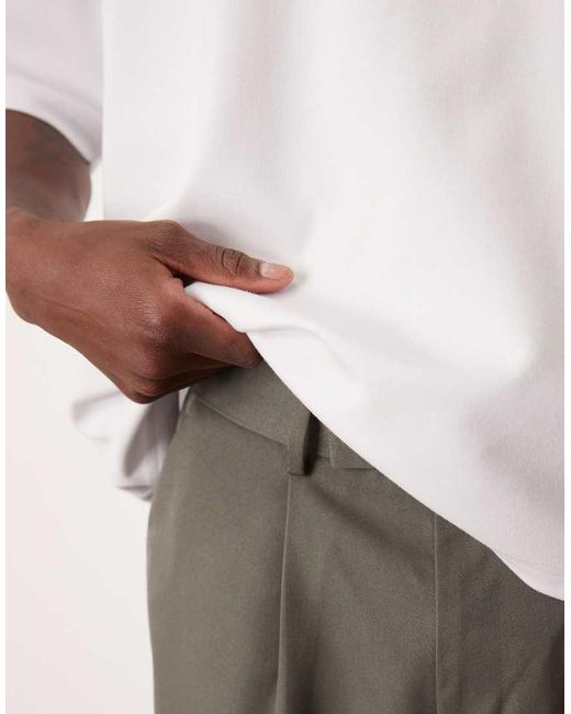 ASOS White Breathemaxtm Heavyweight Boxy Oversized T-shirt for men