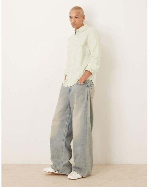 Calvin Klein Klassiek Oxford Overhemd in het Natural voor heren