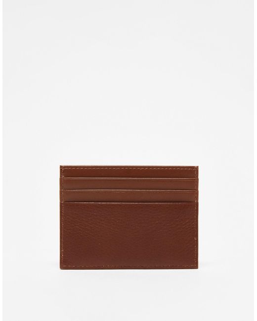 Tommy Hilfiger Brown Premium Leather Credit Card Holder for men