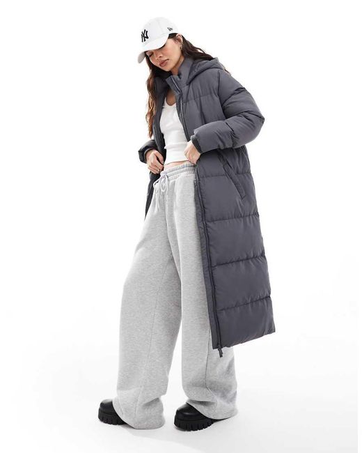 French Connection Blue Premium Maxi Puffer Coat