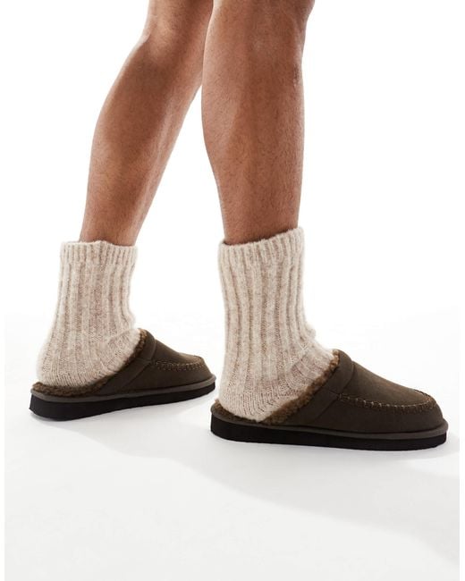 ASOS Brown Mule Slippers for men
