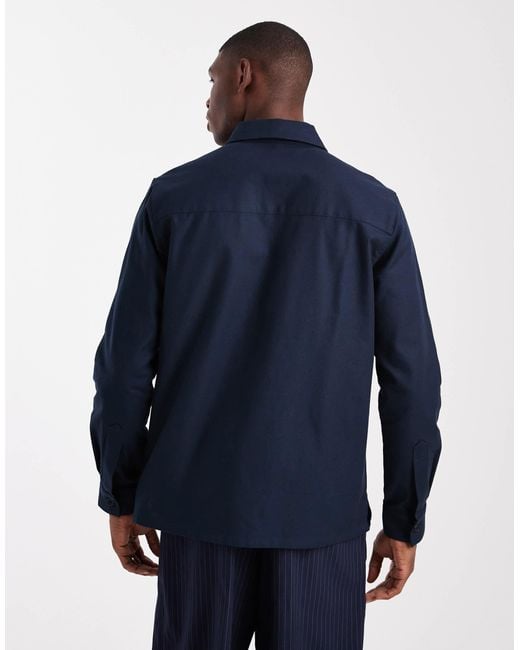 Farah – callier – langärmliges hemd in Blue für Herren