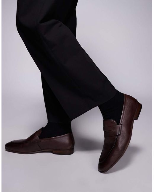 Walk London Black Capri Saddle Loafer for men