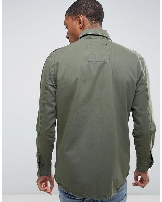 Hollister Cotton Twill Military Shirt 