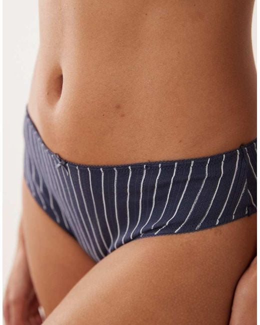 Cotton On Blue Cotton Lace Cheeky Brief