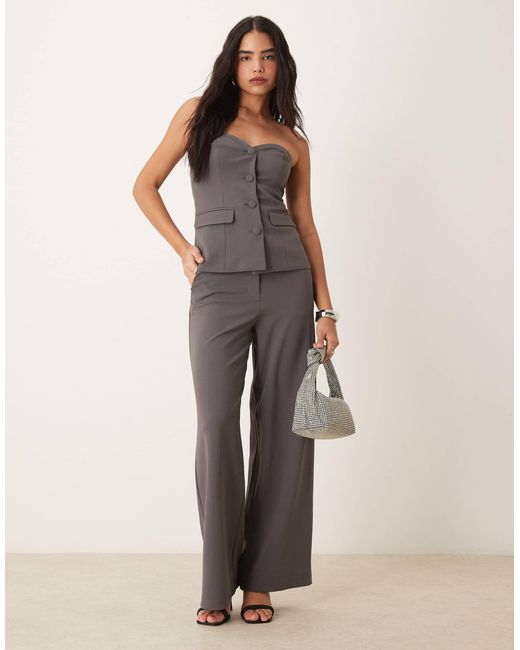 Top bandeau habillé d'ensemble - orage Y.A.S en coloris Gray