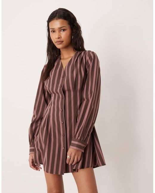 ASOS Multicolor Cinch Waist Mini Dress