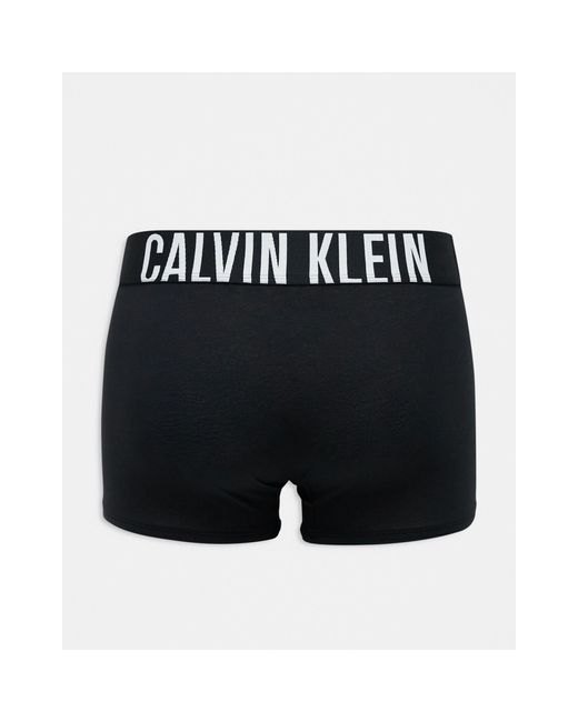 Intense power cotton stretch - confezione da 3 paia di boxer aderenti neri con elastico di Calvin Klein in Black da Uomo
